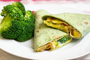 an egg and vegetable omelet